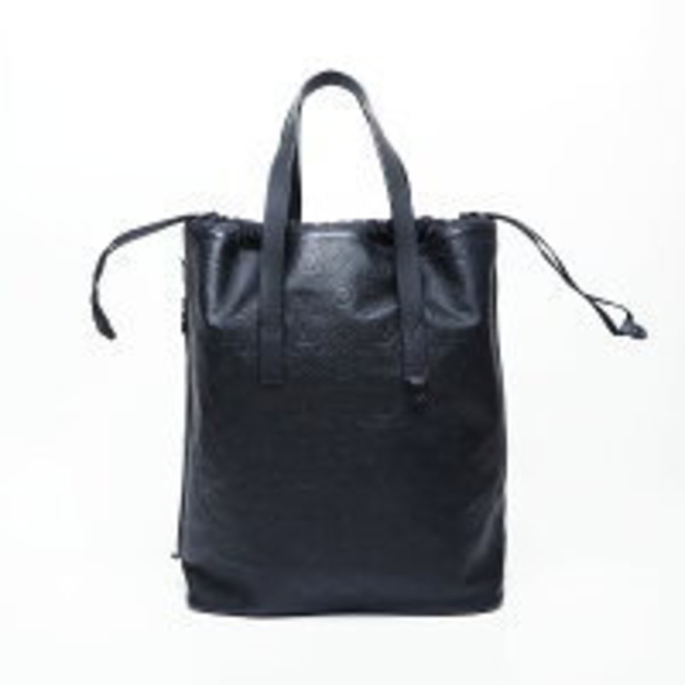 LOUIS VUITTON Helmet bag leather monogram tote black